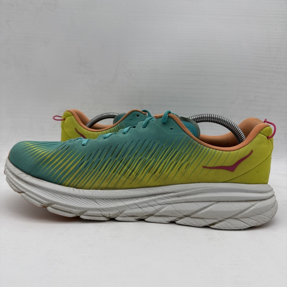 Hoka One One Rincon 3 Mens 11.5D Shoes Green Yellow Running Sneaker 1119395 CEPR - Picture 4 of 16